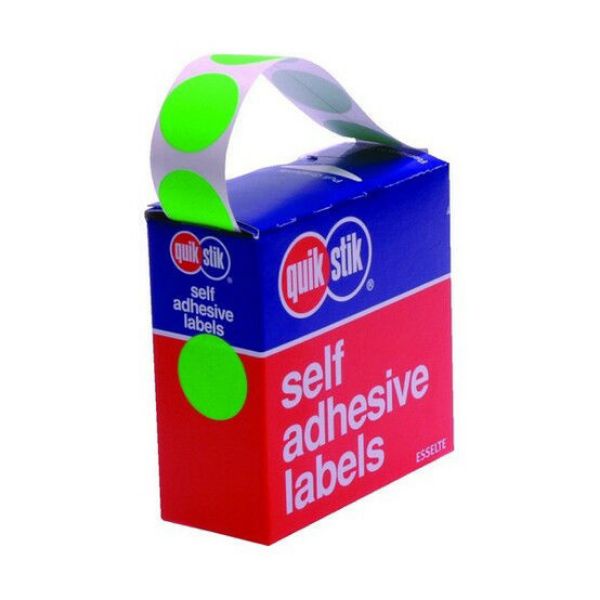 Picture of QUIKSTIK LABEL CIRCLE 24MM FLUORO GREEN