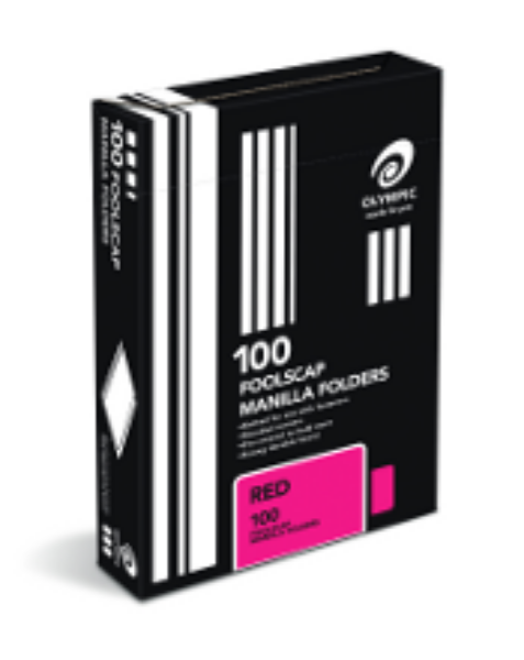 Picture of OLYMPIC MANILLA FOLDER FC RED BOX 100