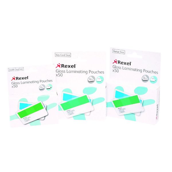 Picture of REXEL LAMINATING POUCH 54X86MM CCARD