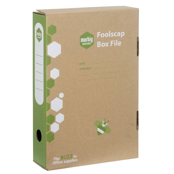 Picture of MARBIG ENVIRO BOX FILE FOOLSCAP 80MM