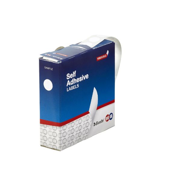 Picture of QUIKSTIK LABEL DISP CIRCLE 14MM WHITE