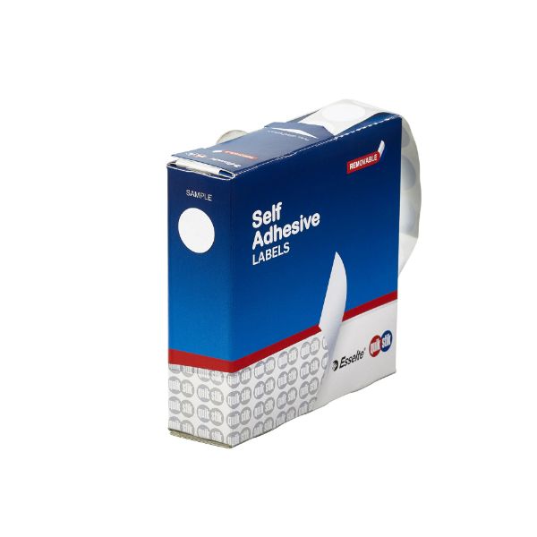 Picture of QUIKSTIK LABEL DISP CIRCLE 19MM WHITE