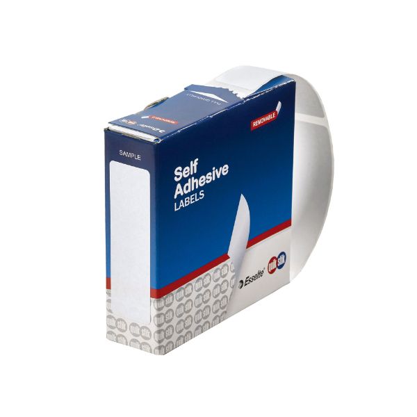 Picture of QUIKSTIK LABEL DISP RECTANGLE 19X63 WHTE