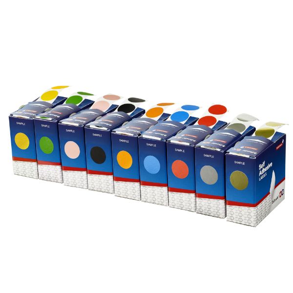 Picture of QUIKSTIK LABEL DISP CIRCLE 24MM YELLOW