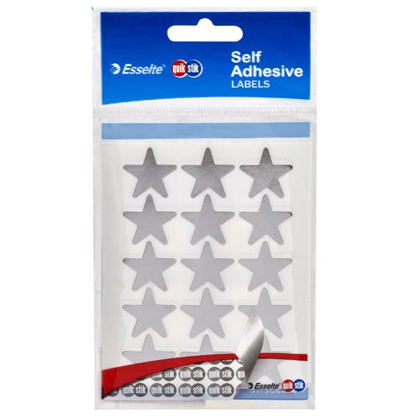 Picture of QUIKSTIK LABELS SILVER STAR LARGE