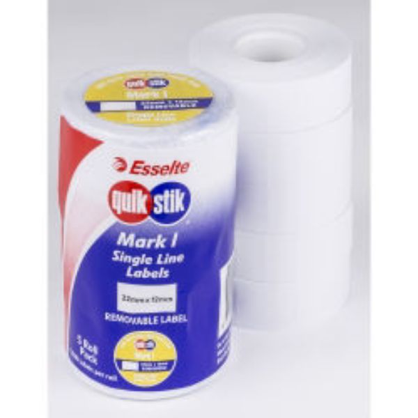 Picture of QUIKSTIK PRICE GUN LABELS MK1 WHITE PK5