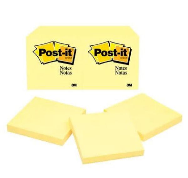 Picture of POST IT 654 PAD YELLOW 76x76 (PKT 12) 3M