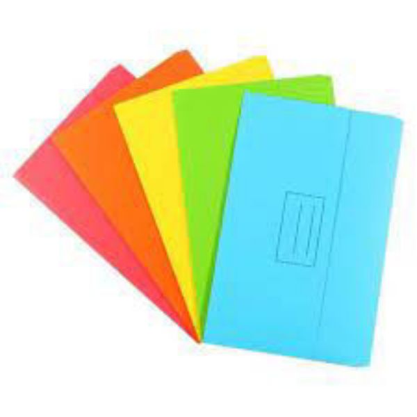 Picture of BANTEX DOCUMENT WALLET BOARD 230GSM FC - ASSORTED PACK 10