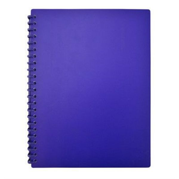 Picture of BANTEX DISPLAY FOLDERREFILLABLE PP A4 20 POCKETS - NAVY
