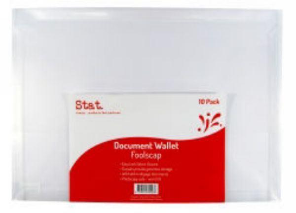 Picture of DOCUMENT WALLET STAT F/C PP W/GUSSET CLE