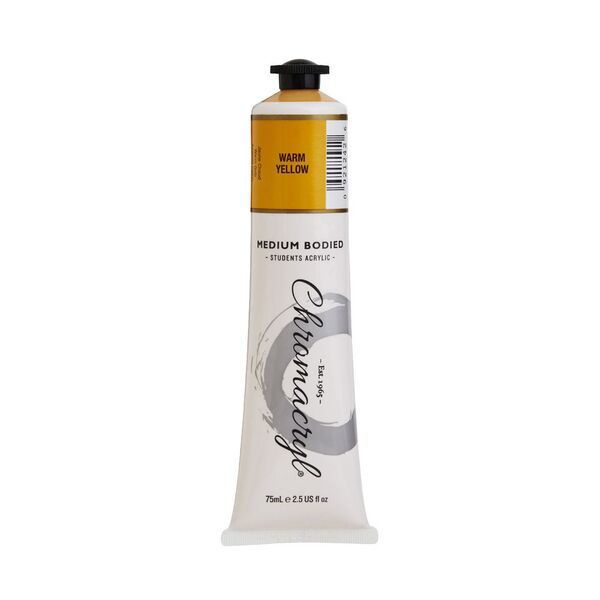 Picture of PAINT CHROMACRYL 75ML ACRYLIC WARM YELLO