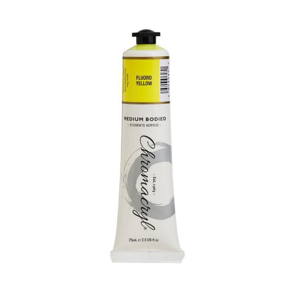 Picture of PAINT CHROMACRYL 75ML ACRYLIC FLUORO YEL