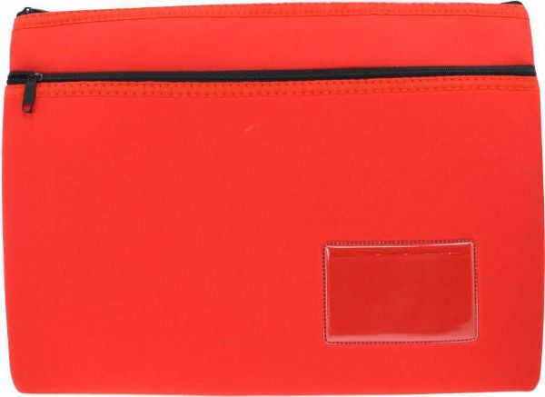 Picture of NEOPRENE 2 ZIP LRG PENCIL CASE - RED
