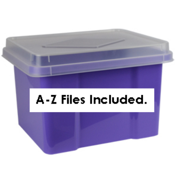 Picture of A-Z 32 LITRE FILE BOX GRAPE