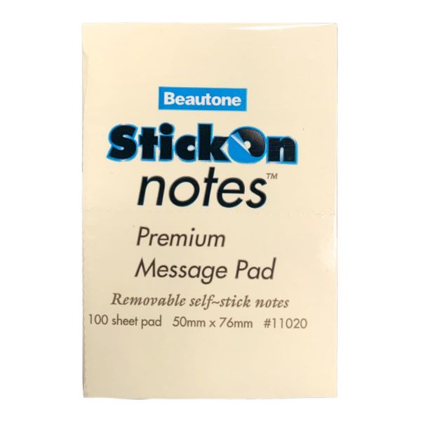 Picture of STICK ON NOTES 50MM X 76MM YELLOW
