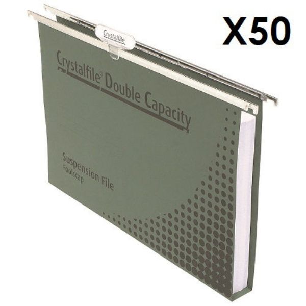 Picture of CRYSTALFILECOMPLETE SUSPENSION FILES FOOLSCAP DOUBLE CAP 50 PK