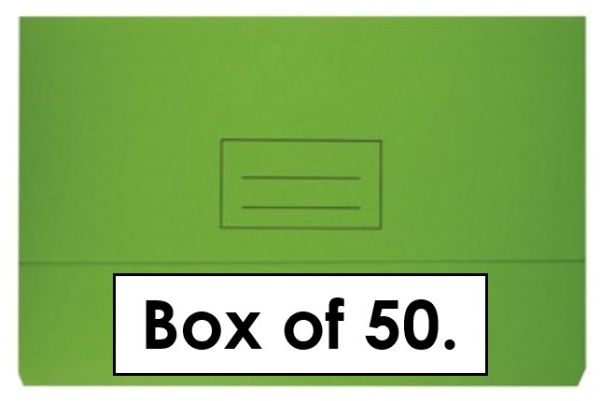 Picture of BANTEX DOC WALLET BRD 230GSM FC GREEN BOX 50